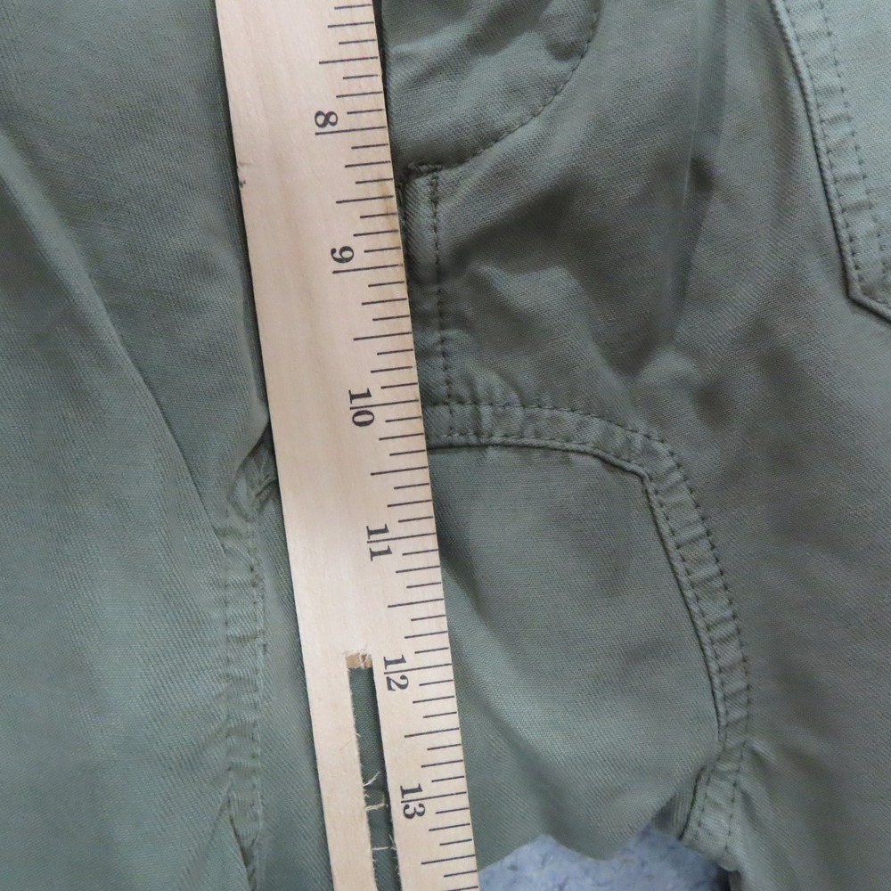 Etienne Marcel Drop Crotch Utility Pants Olive Green Distressed Cropped 25 Lux - Picture 10 of 16